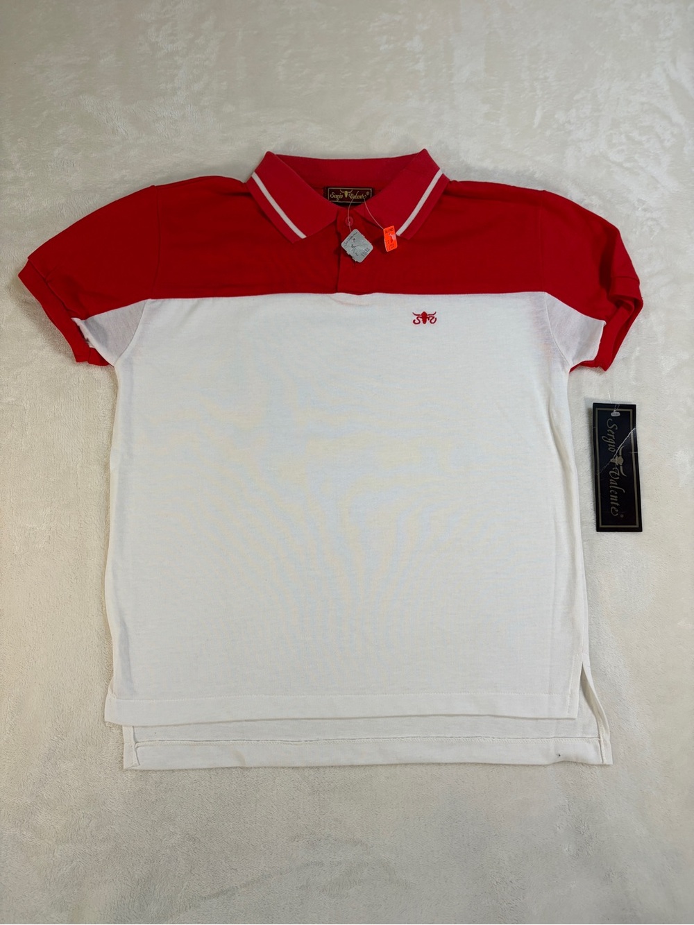 Vintage Sergio Valente colorblock men's polo shirt